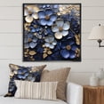 thumbnail image 1 of Designart "Beauty Of Adorned Blue And Gold Violets" Violets Floater Framed Canvas Prints, 1 of 5