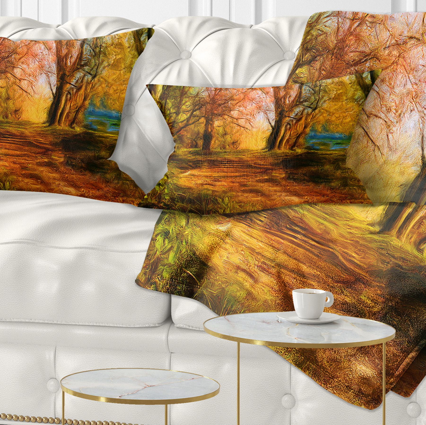 Designart Beauty of Nature - Landscape Printed Throw Pillow - 12x20