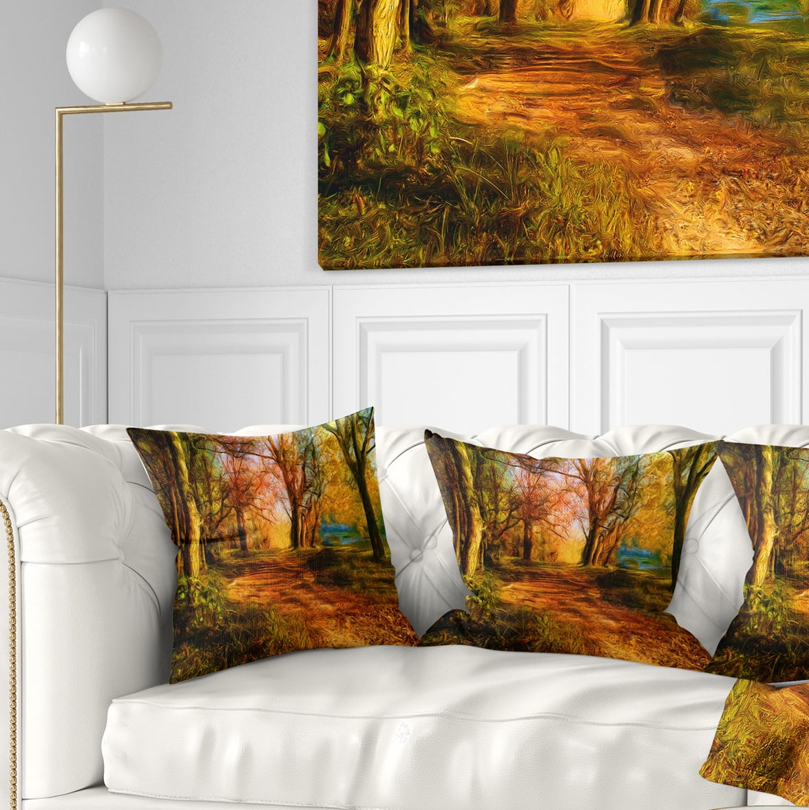 Designart Beauty of Nature - Landscape Printed Throw Pillow - 16x16