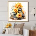 Designart "Beauty of the Daffodil Garden in Yellow II" Floral Framed