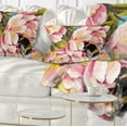 thumbnail image 1 of Designart Bee Sitting on Flower - Floral Throw Pillow - 12x20, 1 of 5