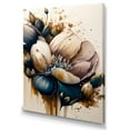 thumbnail image 1 of Designart Beige And Navy Blue Crocus Flower Canvas Wall Art, 1 of 5