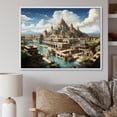 thumbnail image 1 of Designart "Beige Blue Mexico Art The Great" Mexican Floater Framed Wall Art Print, 1 of 7