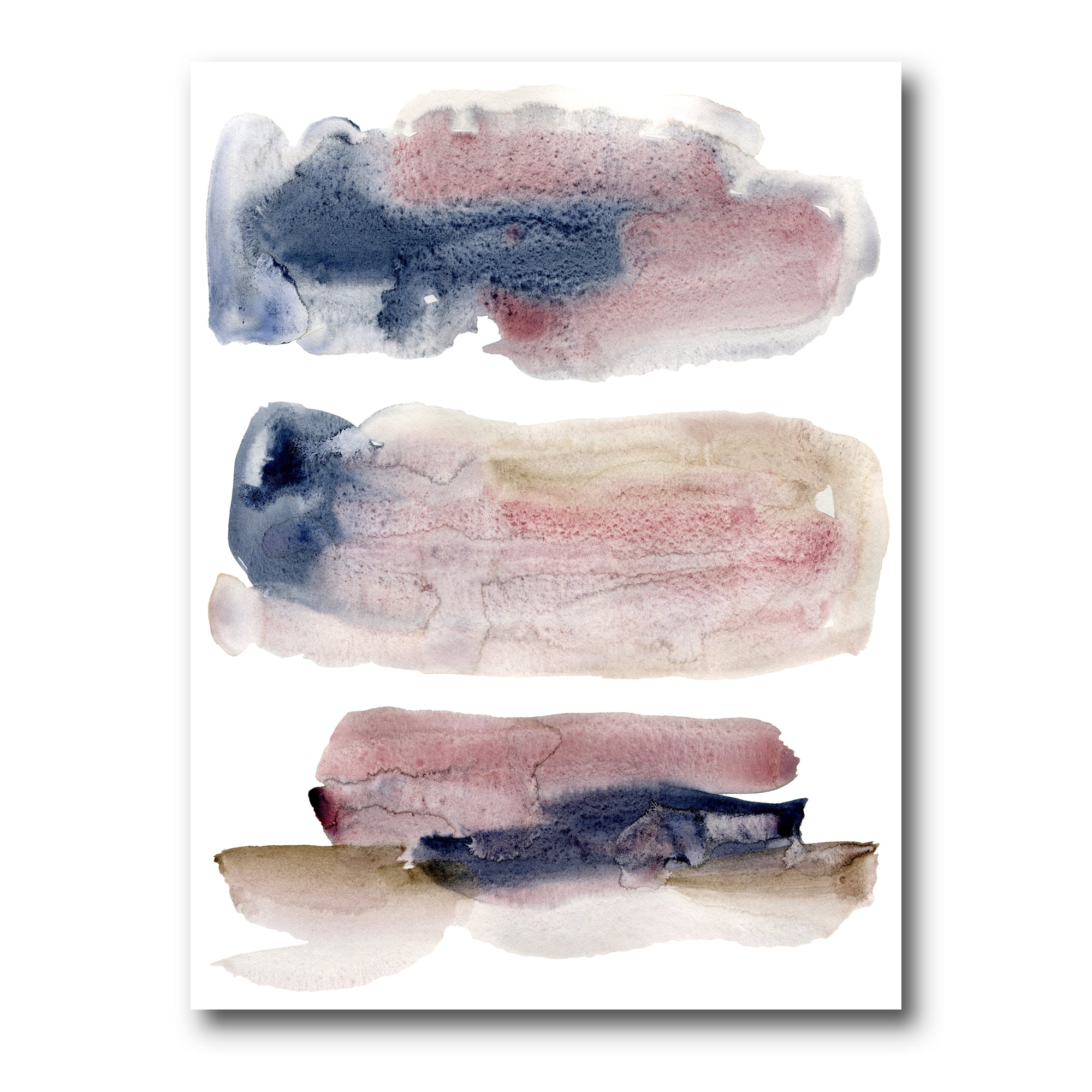 Designart ' Beige Blue and Pink Clouds ' Modern Canvas Wall Art Print