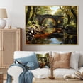 thumbnail image 1 of Designart "Beige Bridge Of History II" Architecture Floater Framed Canvas Wall Art, 1 of 7