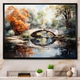thumbnail image 1 of Designart "Beige Bridge expressionist Crossing An II" Architecture Floater Framed Canvas Art Print, 1 of 7