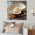 thumbnail image 1 of Designart "Beige Clam Pearl quintessence" Animals Metal Wall Decor, 1 of 5