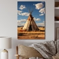 thumbnail image 1 of Designart "Beige Coral Native Tipi Winds" Cityscapes Canvas Print, 1 of 5