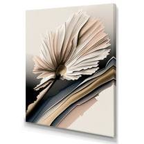 Designart Beige Gerber Flowers Hyperrealistic II Canvas Wall Art