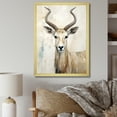 thumbnail image 1 of Designart "Beige Ibex In Minimalist Antelope II" Animals Antelope Picture Framed Canvas Prints, 1 of 5