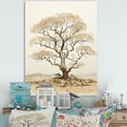 thumbnail image 1 of Designart "Beige Minimalism Baobab Tree I" Tree Baobab Wall Art Living Room, 1 of 7