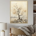 thumbnail image 1 of Designart "Beige Minimalism Baobab Tree II" Tree Baobab Floater Framed Canvas Wall Art, 1 of 5