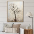 thumbnail image 1 of Designart "Beige Minimalism Baobab Tree III" Tree Baobab Floater Framed Canvas Prints, 1 of 5