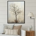 thumbnail image 1 of Designart "Beige Minimalism Baobab Tree III" Tree Baobab Floater Framed Canvas Prints, 1 of 5