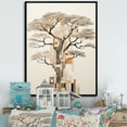 thumbnail image 1 of Designart "Beige Minimalism Baobab Tree IV" Tree Baobab Floater Framed Wall Decor, 1 of 5