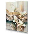 thumbnail image 1 of Designart Beige Orchid Flowers Hyperrealistic II Canvas Wall Art, 1 of 5