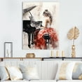 thumbnail image 1 of Designart "Beige Red Music Piano euphony I" Portrait Wall Decor, 1 of 5