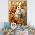 thumbnail image 1 of Designart "Beige Squirrel Minimalist Art" Animals Squirrel Floater Framed Canvas Prints, 1 of 5