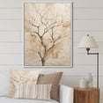thumbnail image 1 of Designart "Beige Sycamore Solitary Elegance II" Tree Sycamore Floater Framed Canvas Prints, 1 of 5