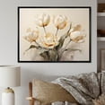 thumbnail image 1 of Designart "Beige Tulip Orchestral Display III" Tulips Floater Framed Wall Art Prints, 1 of 5
