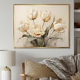 thumbnail image 1 of Designart "Beige Tulip Orchestral Display III" Tulips Floater Framed Wall Art Prints, 1 of 5
