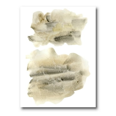 Designart ' Beige and Black Clouds ' Modern Canvas Wall Art Print