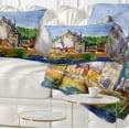 thumbnail image 1 of Designart Belgium Vector Illustration - Cityscape Painting Throw Pillow - 12x20, 1 of 5