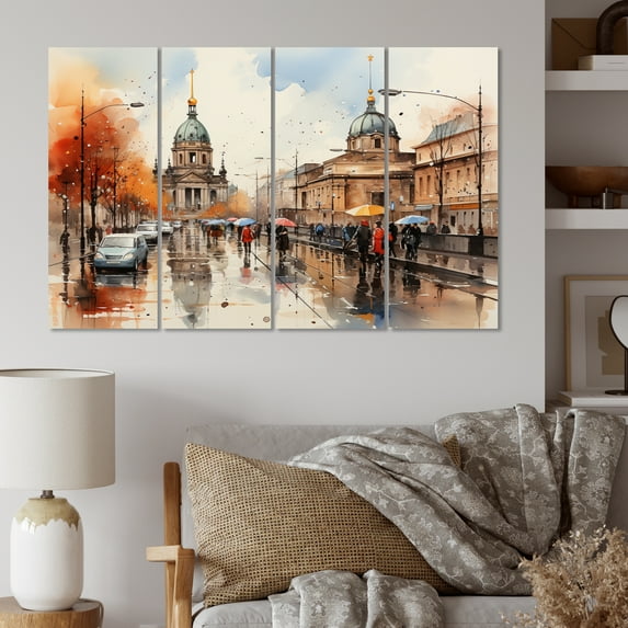 Designart "Berlin The Spirit of Resilience I" German Wall Art Prints Set