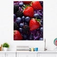 thumbnail image 1 of Designart "Berrilicious Geometry In Vibrant Violet" Fruits Wall Decor, 1 of 7