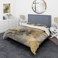 thumbnail image 1 of Designart "Beyond The Canvas Yellow and Grey II" Abstract Painting Bedding Covert Set - Modern Yellow Abstract Bed Set With 1 Sham, 1 of 6