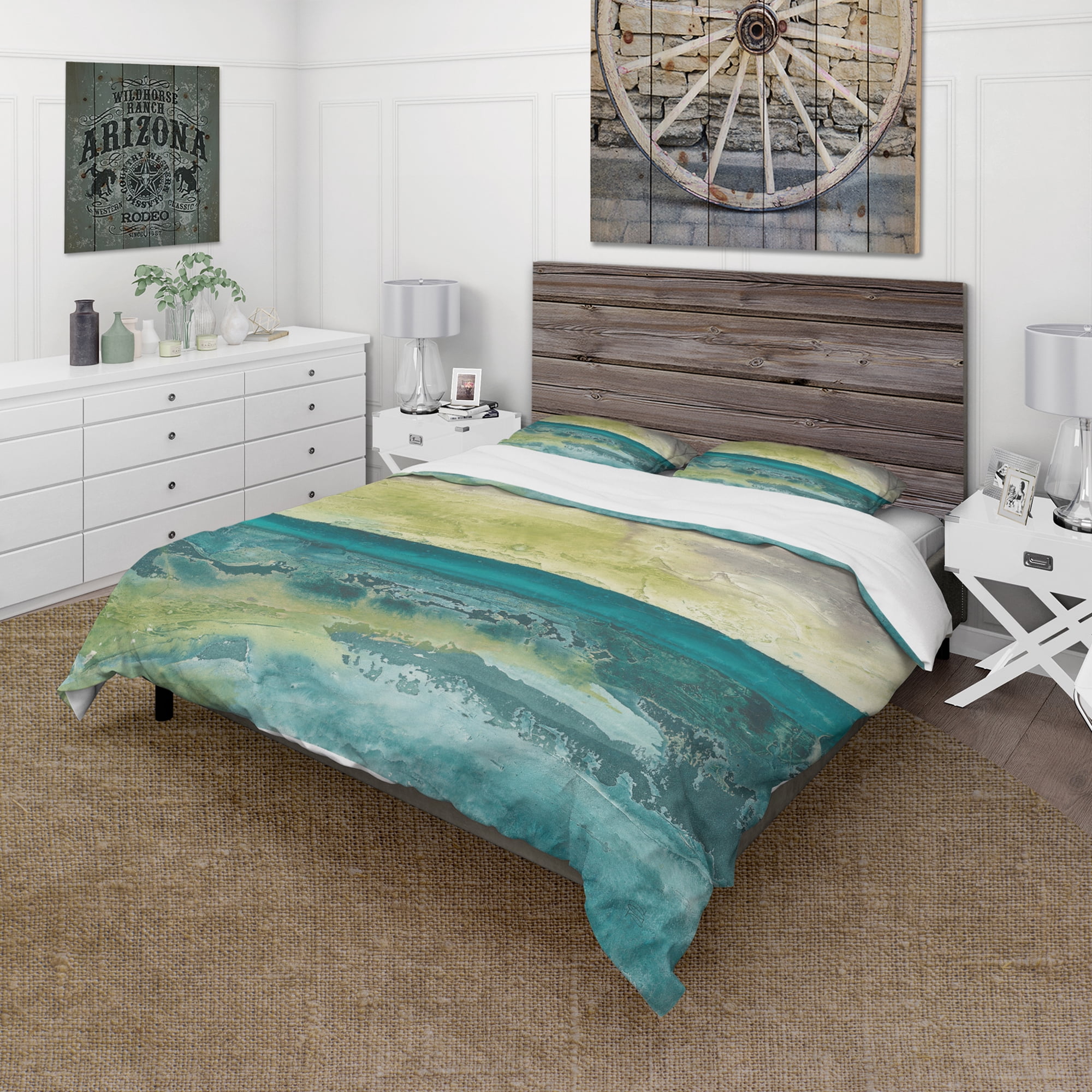 Designart 'Beyond the Horizon I' Cottage Duvet Cover Set