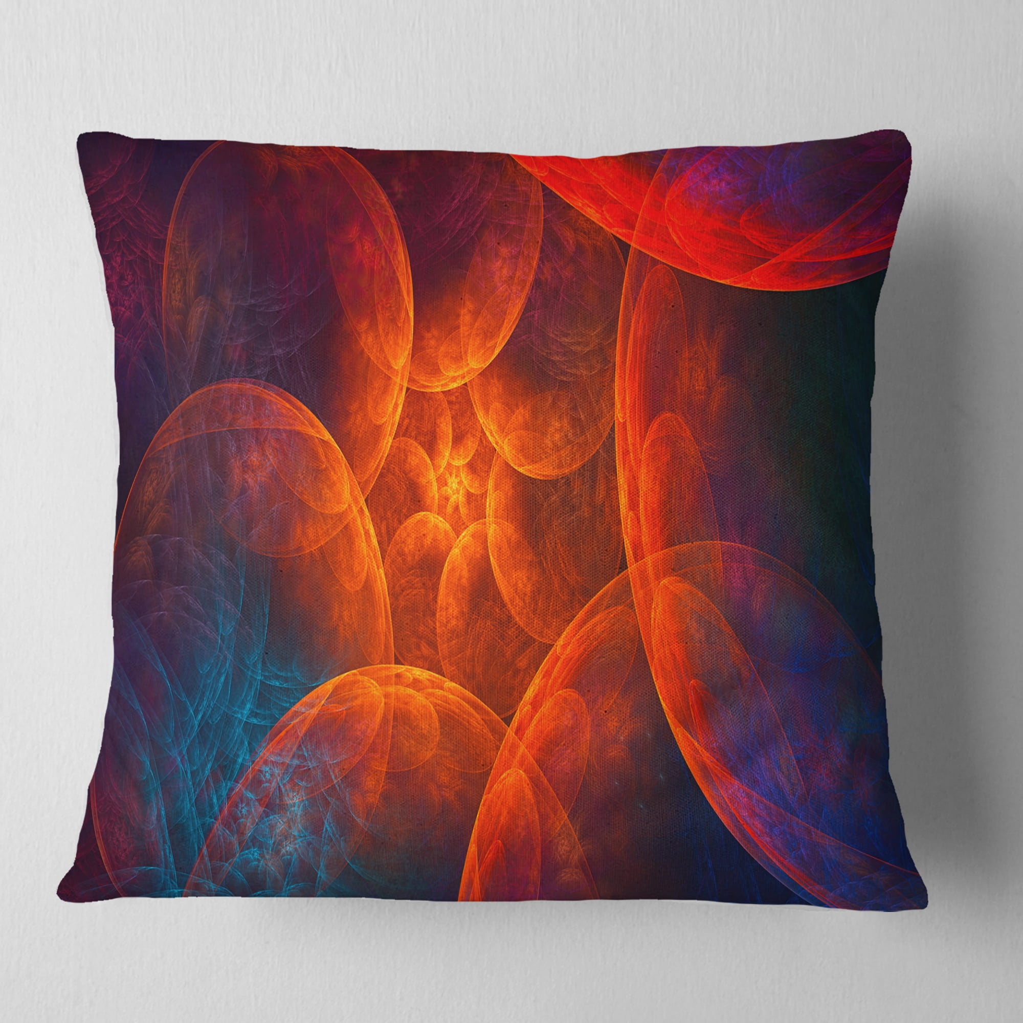 Designart Biblical Sky with Red Clouds - Abstract Throw Pillow - 18x18