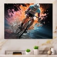 thumbnail image 1 of Designart "Bicycle Abstracted Flow An" Transportation Metal Art Living Room, 1 of 1
