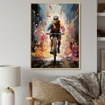 thumbnail image 1 of Designart "Bicycle Bold Rides Painting I" Bicycle Floater Framed Canvas Art Print, 1 of 7