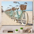 thumbnail image 1 of Designart "Bicycle Calm Pedaling By The Beach I" Transportation Canvas Art Print, 1 of 5