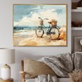 thumbnail image 1 of Designart "Bicycle Calm Pedaling By The Beach II" Transportation Floater Framed Wall Art Print, 1 of 7