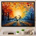 thumbnail image 1 of Designart "Bicycle Harmonious Pedals Painting I" Transportation Floater Framed Canvas Print, 1 of 7