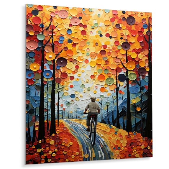 Designart "Bicycle Journey painting" Bicycle Metal Wall Art