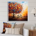 thumbnail image 1 of Designart "Bicycle Whirling Wheels painting" Bicycle Floater Framed Wall Art Living Room, 1 of 7