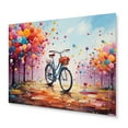 thumbnail image 1 of Designart "Bicycle modern Fusion Painting I" Transportation Metal Wall Art, 1 of 5