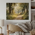 thumbnail image 1 of Designart "Bicycle peaceful Bicycle Path II" Transportation Print on Natural Pine Wood, 1 of 5