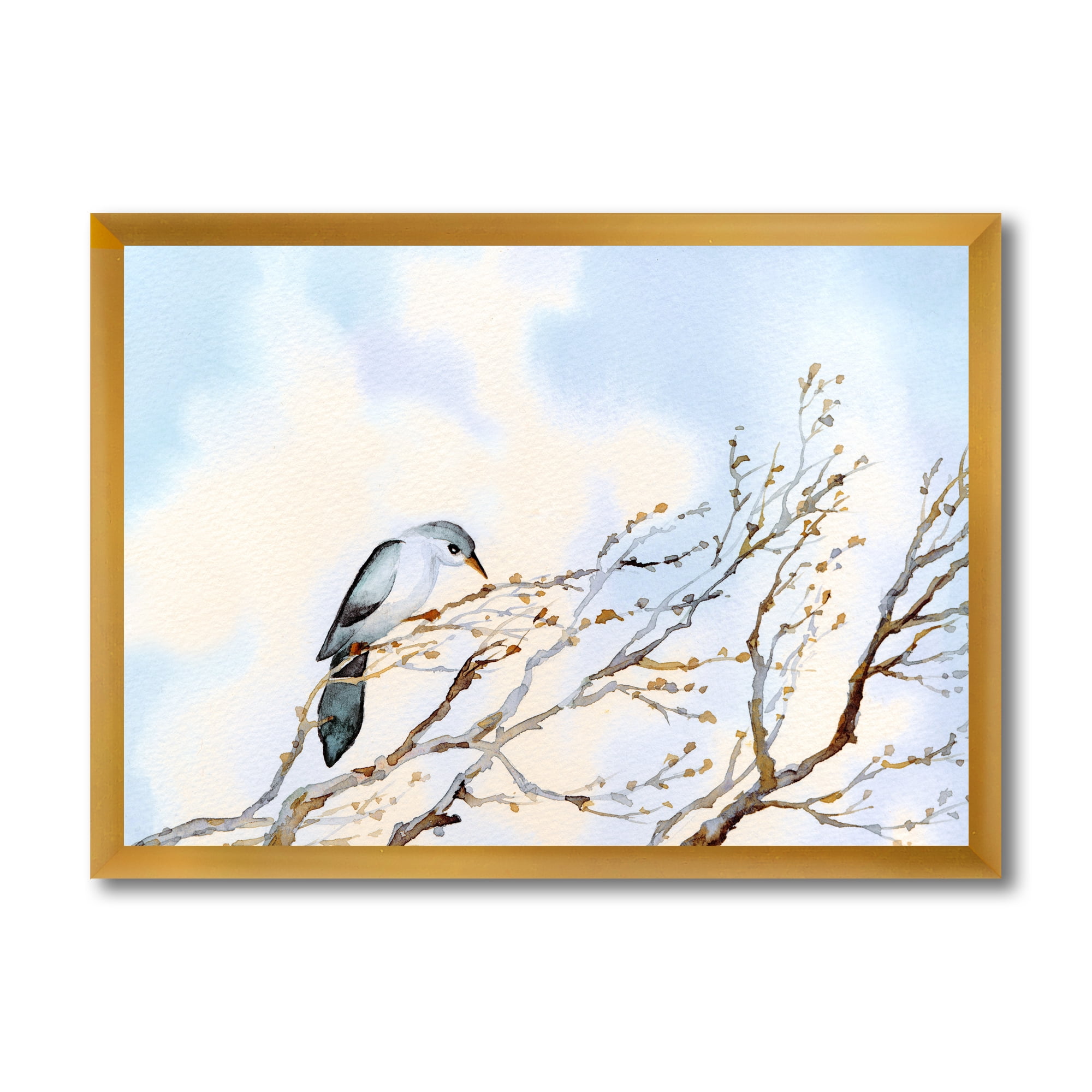Designart 'Big Old Barren Twig Yard' Traditional Framed Art Print