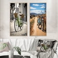 thumbnail image 1 of Designart "Bike Dual-Tire Buddies" Bicycle Framed Wall Art Set Of 2 - Green Transportation Framed Canvas Set For Living Room Decor, 1 of 7