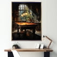 thumbnail image 1 of Designart "Billard Shadows In Flow I" Sports Floater Framed Canvas Art Print, 1 of 7