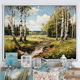 thumbnail image 1 of Designart "Birch Tree Landscape II" Tree Birch Floater Framed Wall Decor, 1 of 7