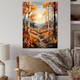 thumbnail image 1 of Designart "Birch Woods Autumn IV" Floral Metal Art Living Room, 1 of 1