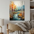thumbnail image 1 of Designart "Birch Woods Autumn euphony IV" Floral Metal Wall Art Prints, 1 of 1