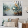 thumbnail image 1 of Designart "Birch Woods Ethereal gracefulness I" Animals Floater Framed Canvas Print, 1 of 7