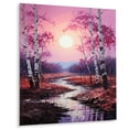 thumbnail image 1 of Designart "Birch Woods Pink Euphony II" Floral Metal Art Print, 1 of 5