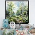 thumbnail image 1 of Designart "Birch Woods Winds IX" Forest Floater Framed Canvas Art Print, 1 of 7